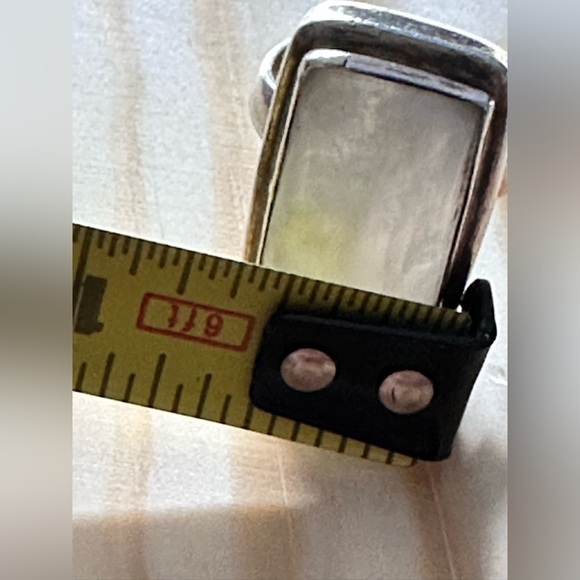 Sterling Silver RAINBOW Moonstone Ring Big Rectangular Genuine Gemstone 7.5 5493 - Picture 9 of 13